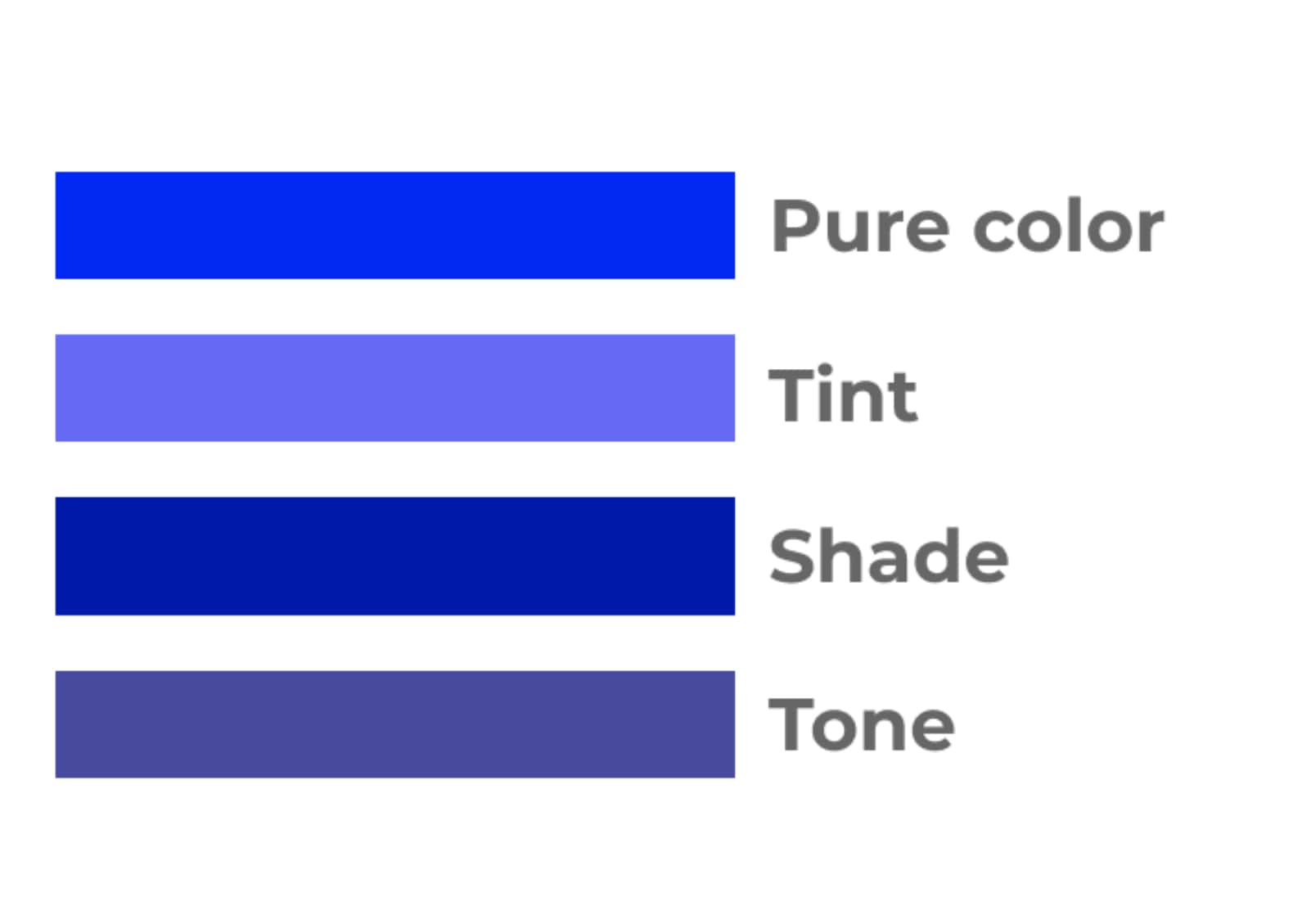 Example of Tint, Shade, and Tone